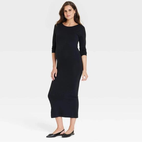 Isabel Maternity by Ingrid Isabel Long Sleeve Seamless Jersey Maternity Dress M - Picture 1 of 5